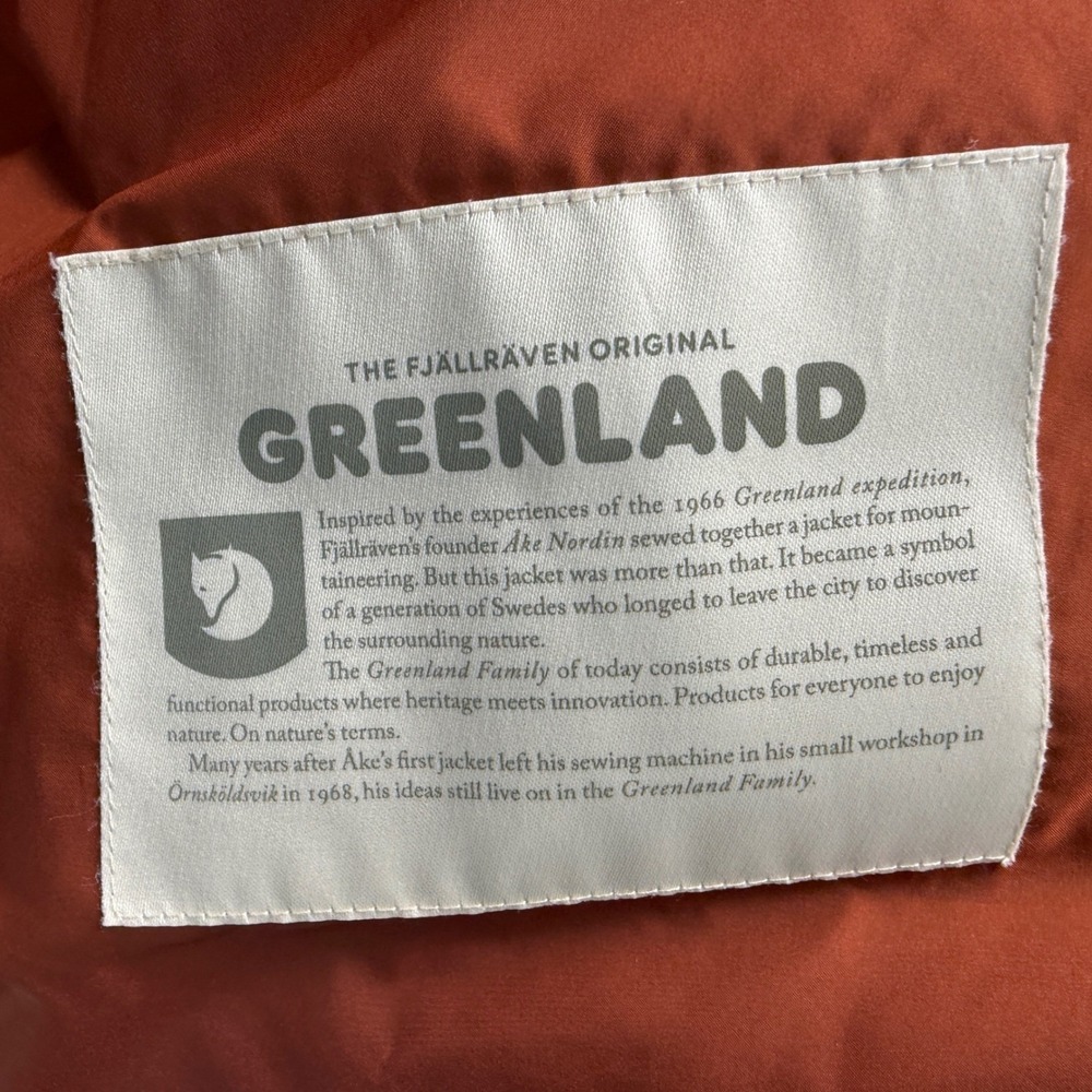 Fjallraven Greenland Down linner Vest Mens size L Burnt Orange Puffer Full Zip - Picture 12 of 12